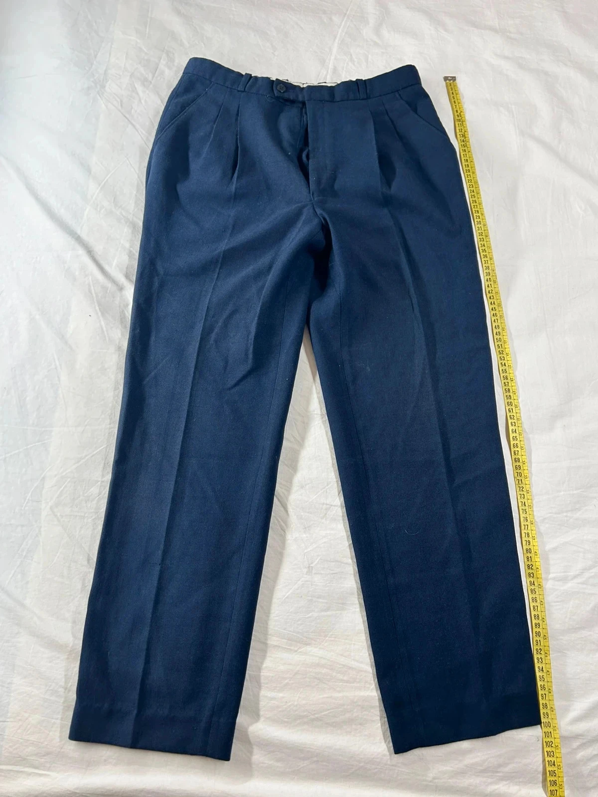 Pantalon de costume bleu marine collections galeries en laine taille 44